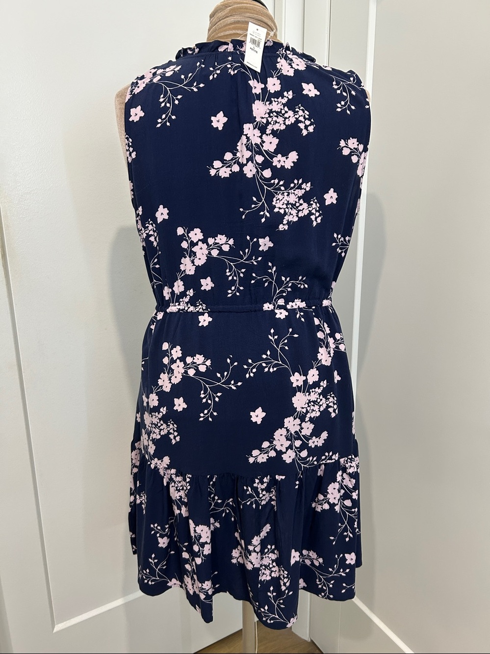 NWT Gap Floral Boho Crossover tie-belt tank dress | Size Large Petite - Picture 5 of 9
